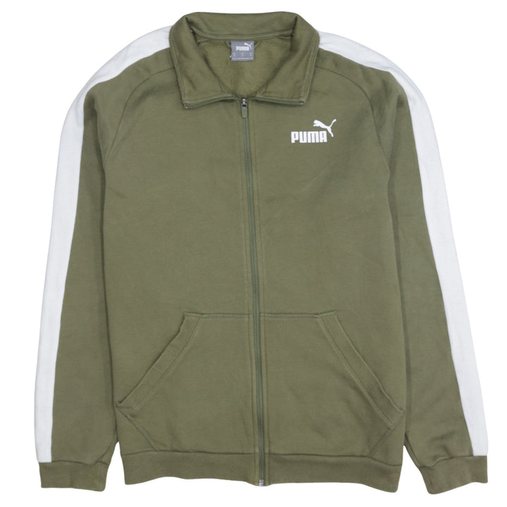 Puma Men's Green Full Zip Sweatshirt Jacket M Sportswear