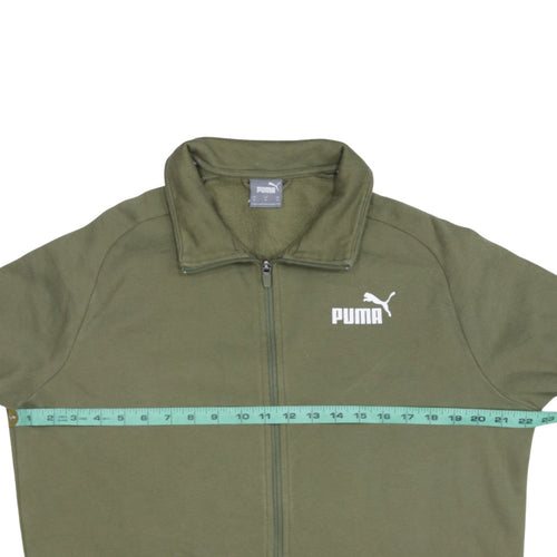 Puma Men's Green Full Zip Sweatshirt Jacket M Sportswear