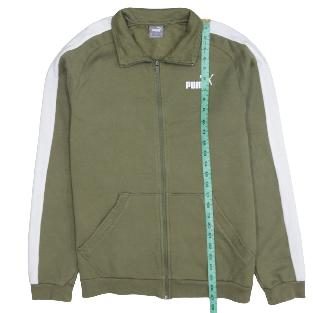 Puma Men's Green Full Zip Sweatshirt Jacket M Sportswear