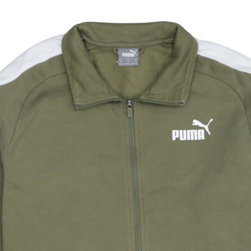 Puma Men's Green Full Zip Sweatshirt Jacket M Sportswear