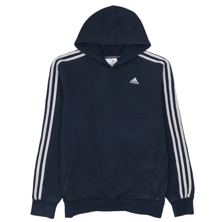 Adidas Men's Blue Pullover Hoodie L Sports Style Logo Sweatshirt