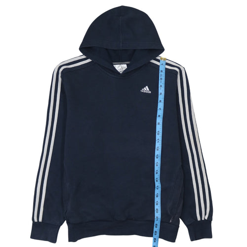 Adidas Men's Blue Pullover Hoodie L Sports Style Logo Sweatshirt