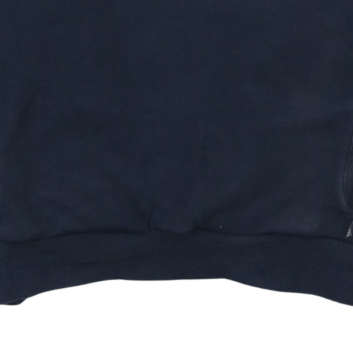 Adidas Men's Blue Pullover Hoodie L Sports Style Logo Sweatshirt