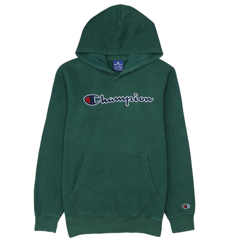 Champion Boys Green Pullover Hoodie XL 13-14 Years Fleece Lined Casual