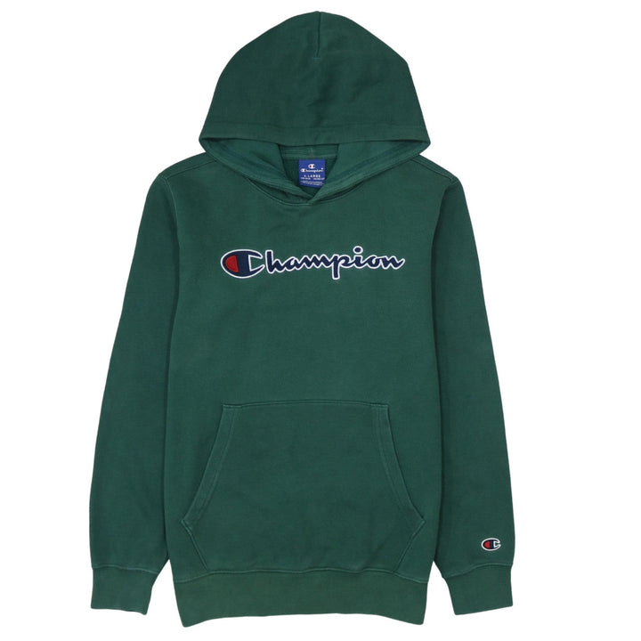 Champion Boys Green Pullover Hoodie XL 13-14 Years Fleece Lined Casual