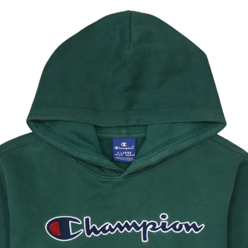 Champion Boys Green Pullover Hoodie XL 13-14 Years Fleece Lined Casual