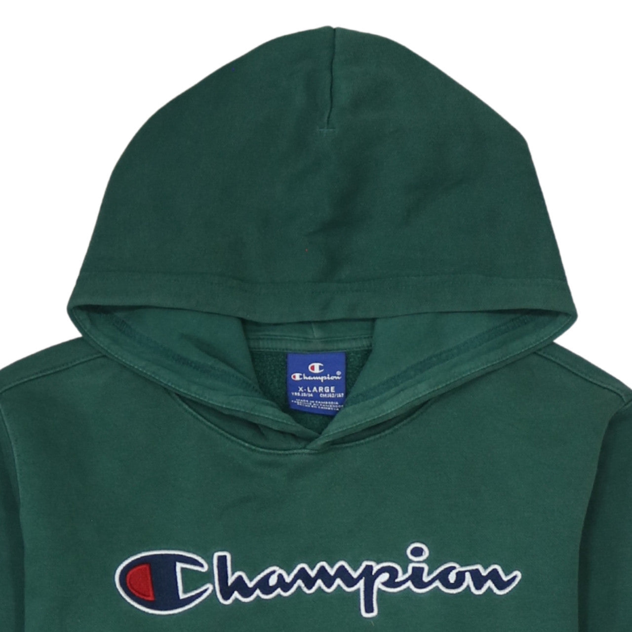 Champion Boys Green Pullover Hoodie XL 13-14 Years Fleece Lined Casual