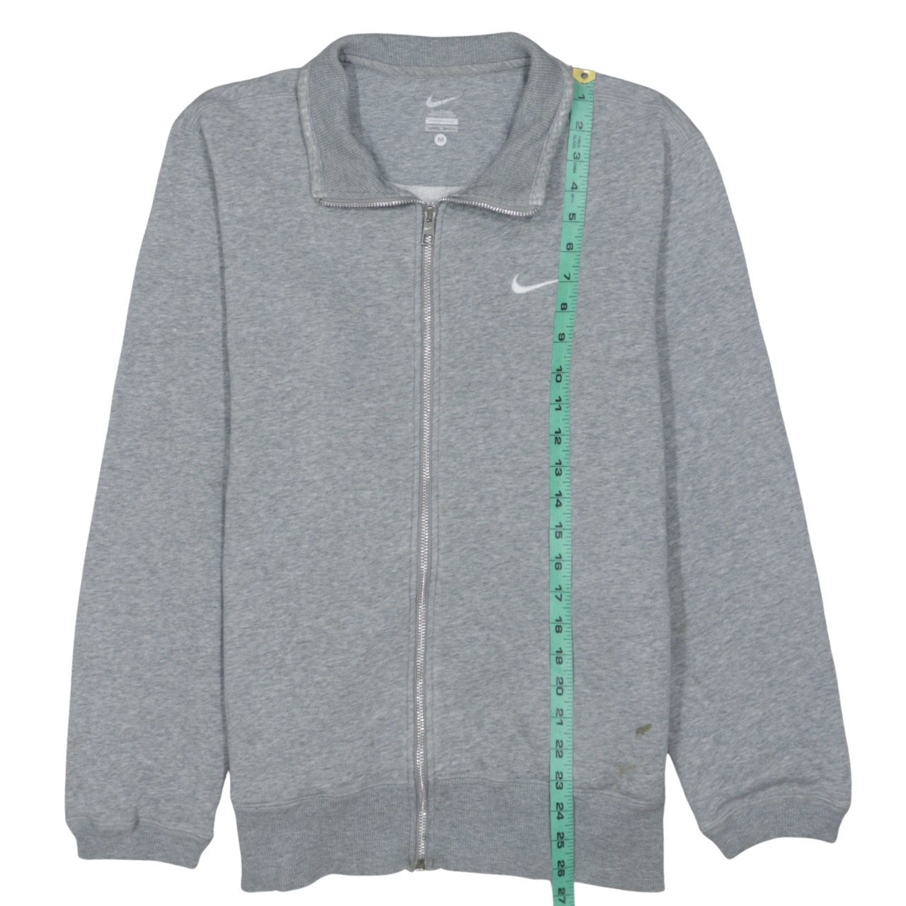 Nike Men's Grey Full Zip Sweatshirt Medium Classic Fit