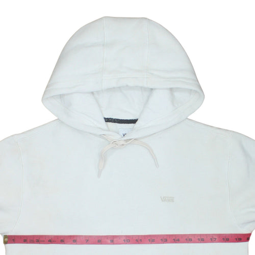 Vans Men’s White Small Pullover Hoodie ComfyCush Fleece Sweatshirt