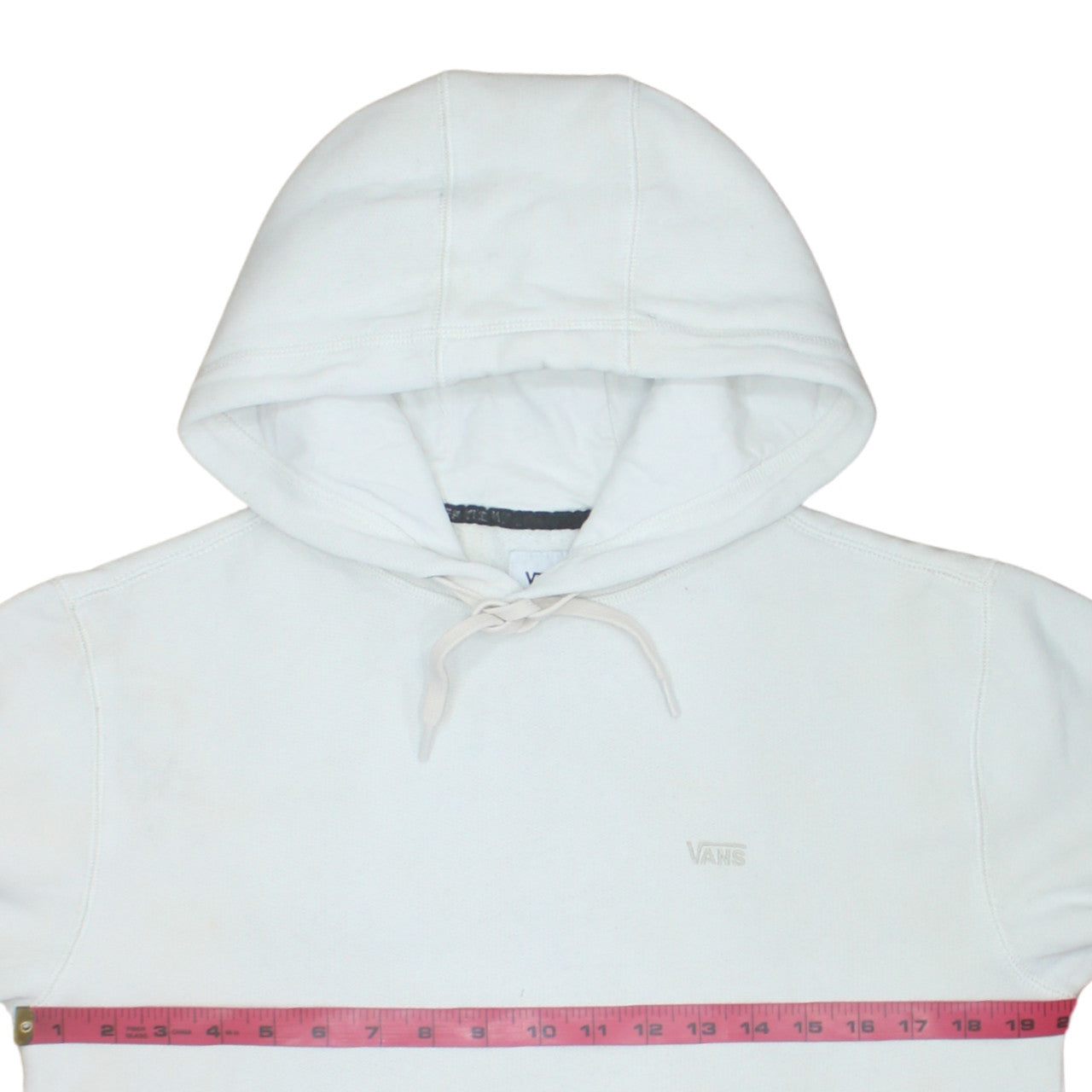 Vans Men’s White Small Pullover Hoodie ComfyCush Fleece Sweatshirt