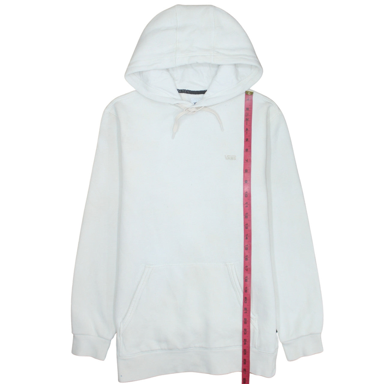 Vans Men’s White Small Pullover Hoodie ComfyCush Fleece Sweatshirt