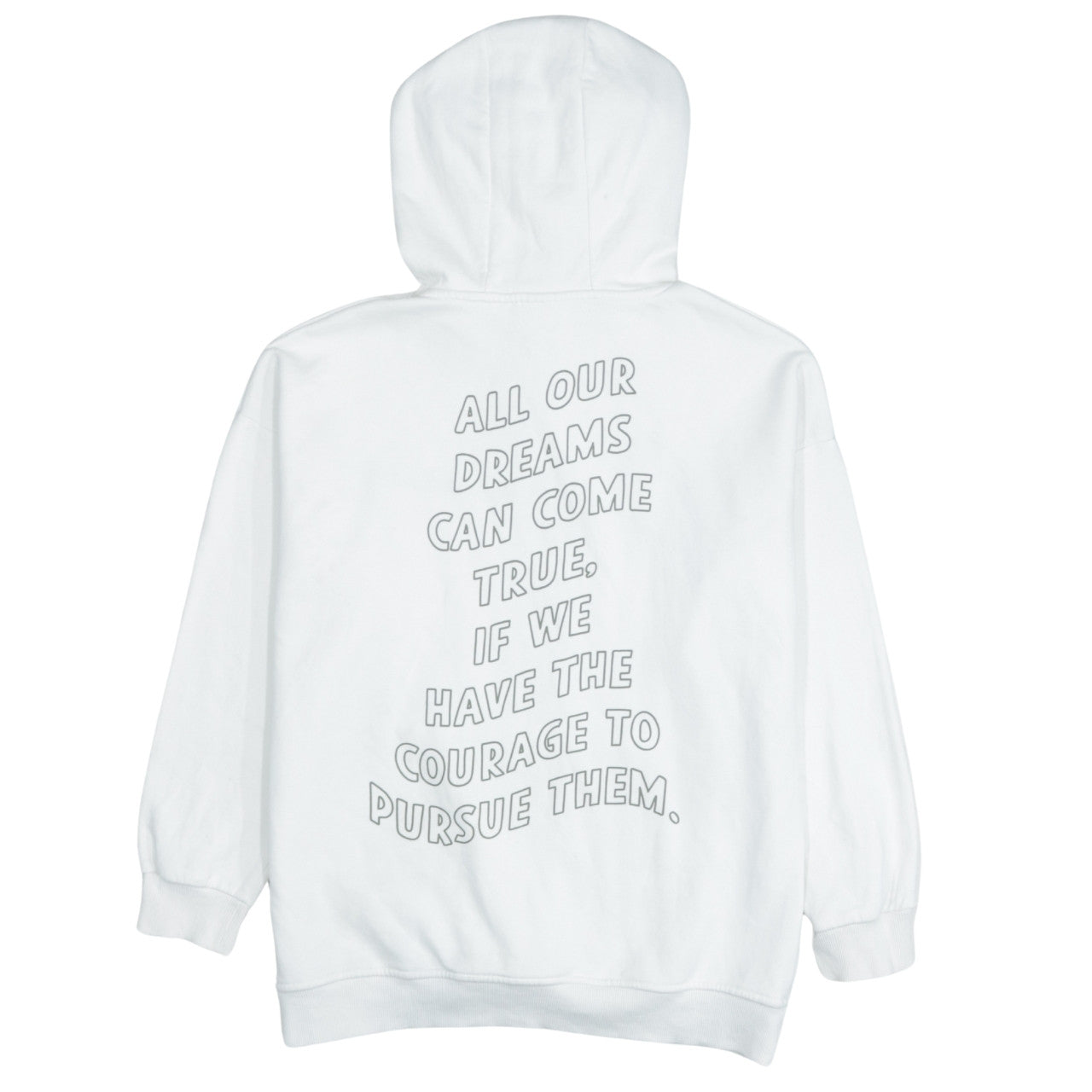 Disney Women’s White Pullover Hoodie XS Graphic Print Walt Design