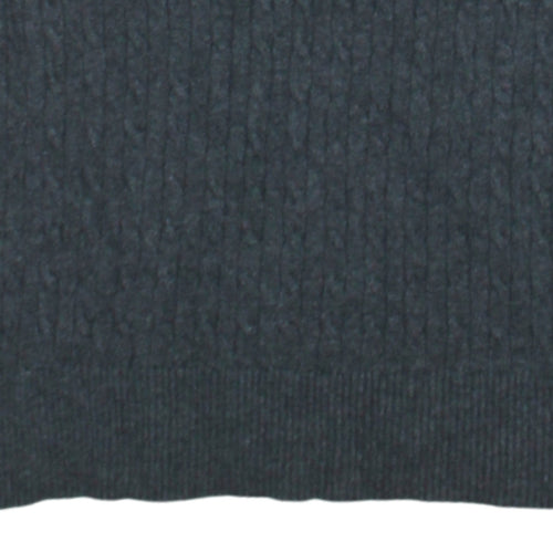 Tommy Hilfiger Women's Grey Cable-Knit Wool Cashmere Jumper Size S