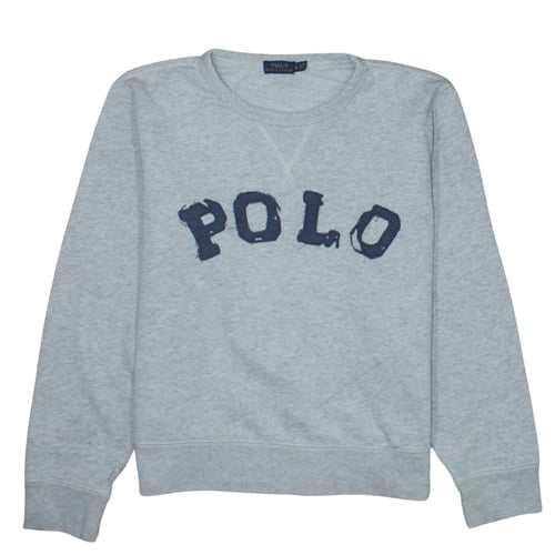 Polo Ralph Lauren Women’s Grey Pullover Sweatshirt XL Logo Cotton Blend