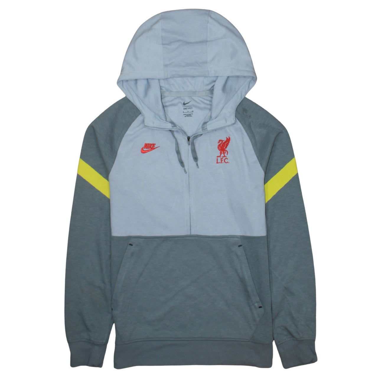 Nike Men's Grey LFC Dri-Fit 1/2 Zip Hoodie Size S