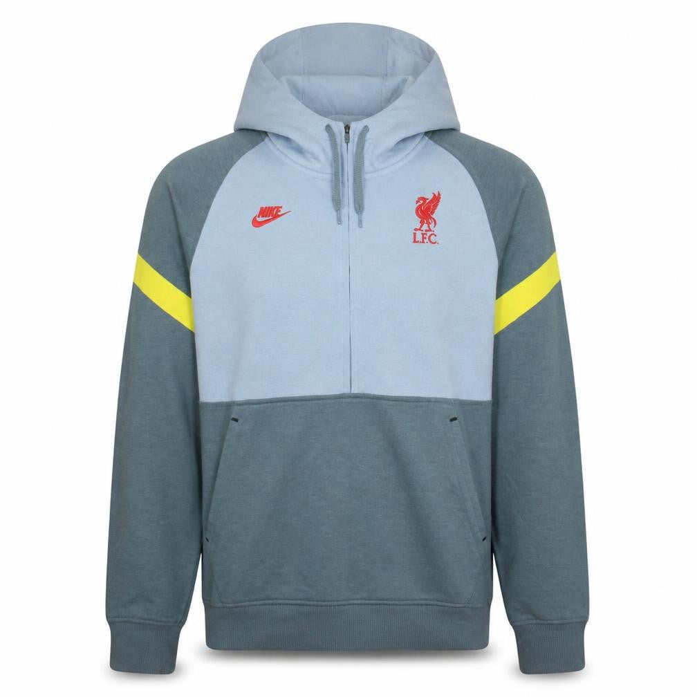 Nike Men's Grey LFC Dri-Fit 1/2 Zip Hoodie Size S