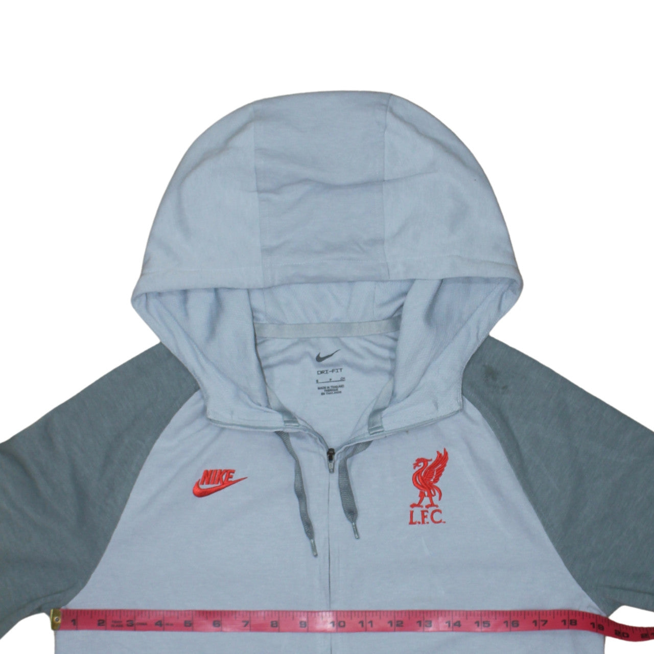 Nike Men's Grey LFC Dri-Fit 1/2 Zip Hoodie Size S