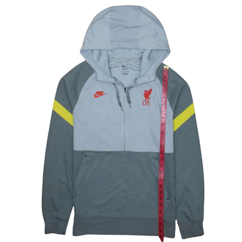 Nike Men's Grey LFC Dri-Fit 1/2 Zip Hoodie Size S