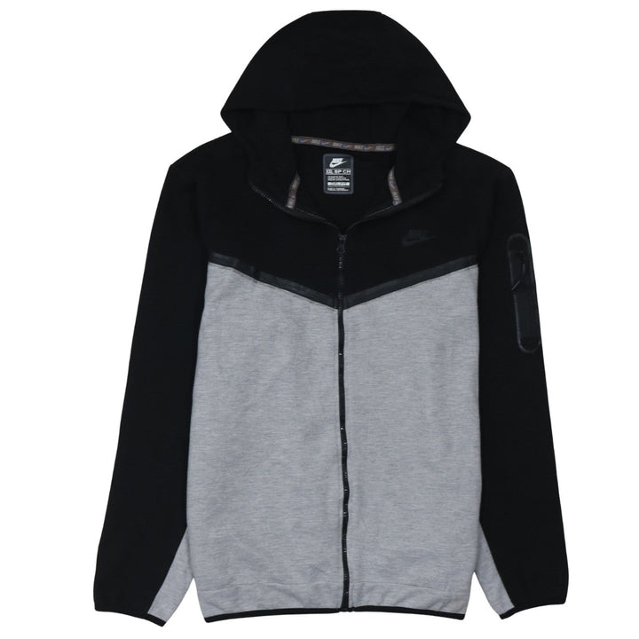 Nike Men's Black Grey Full Zip Dri-FIT Hoodie 2XL Athletic Fit