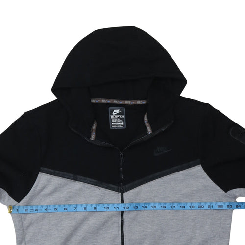 Nike Men's Black Grey Full Zip Dri-FIT Hoodie 2XL Athletic Fit