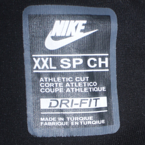 Nike Men's Black Grey Full Zip Dri-FIT Hoodie 2XL Athletic Fit
