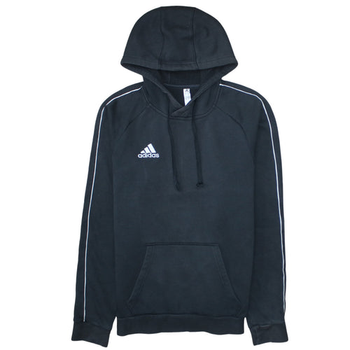 Adidas Men's Black XS Pullover Hoodie with Logo and Pockets