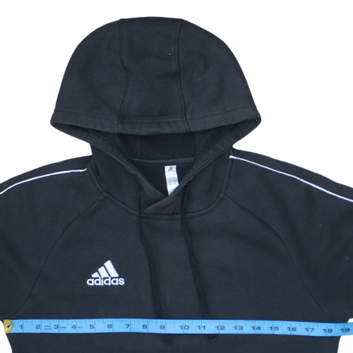 Adidas Men's Black XS Pullover Hoodie with Logo and Pockets
