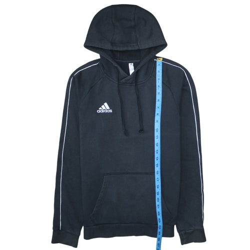 Adidas Men's Black XS Pullover Hoodie with Logo and Pockets
