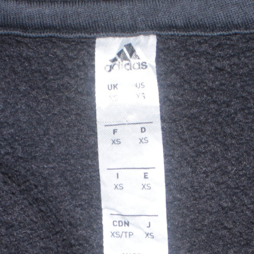 Adidas Men's Black XS Pullover Hoodie with Logo and Pockets