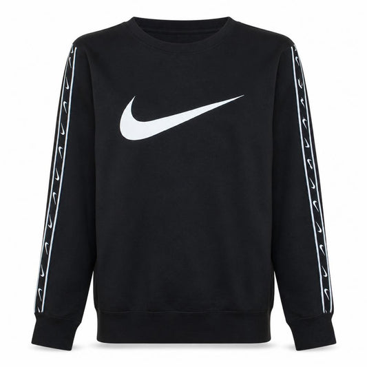 Front view of Nike Men's Black XS Crew Neck Graphic Sweatshirt