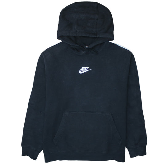 Nike Men's Black Pullover Hoodie L Logo Sports Fleece Sweatshirt