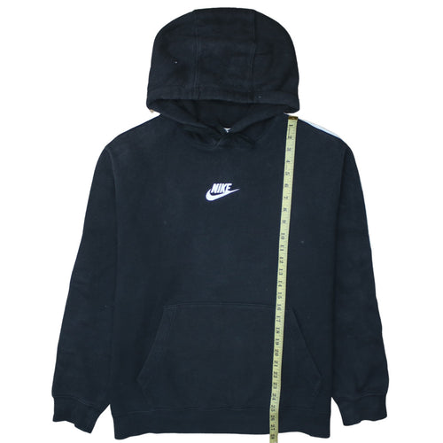 Nike Men's Black Pullover Hoodie L Logo Sports Fleece Sweatshirt