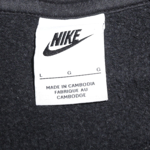 Nike Men's Black Pullover Hoodie L Logo Sports Fleece Sweatshirt