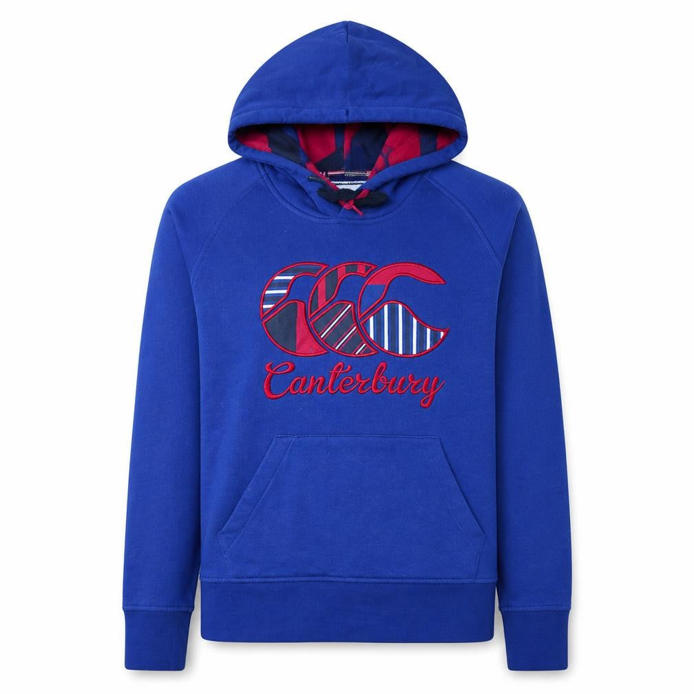 Front view of Canterbury Women's Blue Uglies Hoodie, size 12, Cotton Blend Pullover