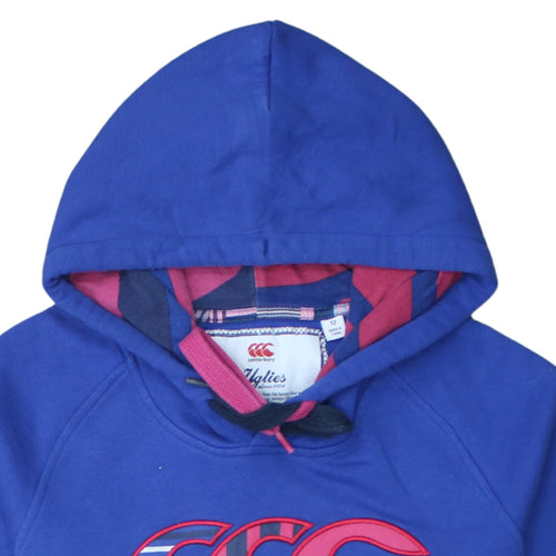 Canterbury Women's Blue Uglies Hoodie Size 12 Cotton Blend Pullover