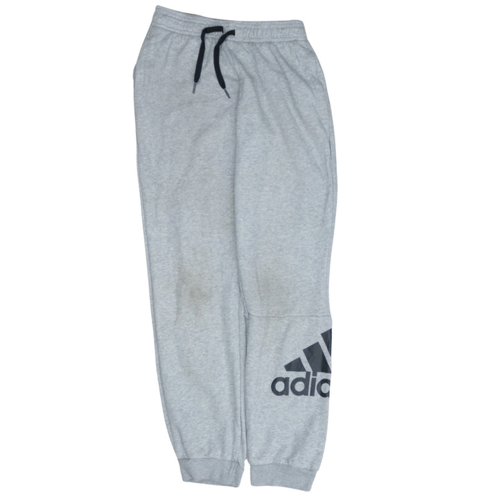 Adidas Boys Grey Jogger Sweatpants 11-12 Years Elastic Waist Activewear