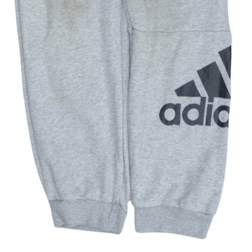Adidas Boys Grey Jogger Sweatpants 11-12 Years Elastic Waist Activewear