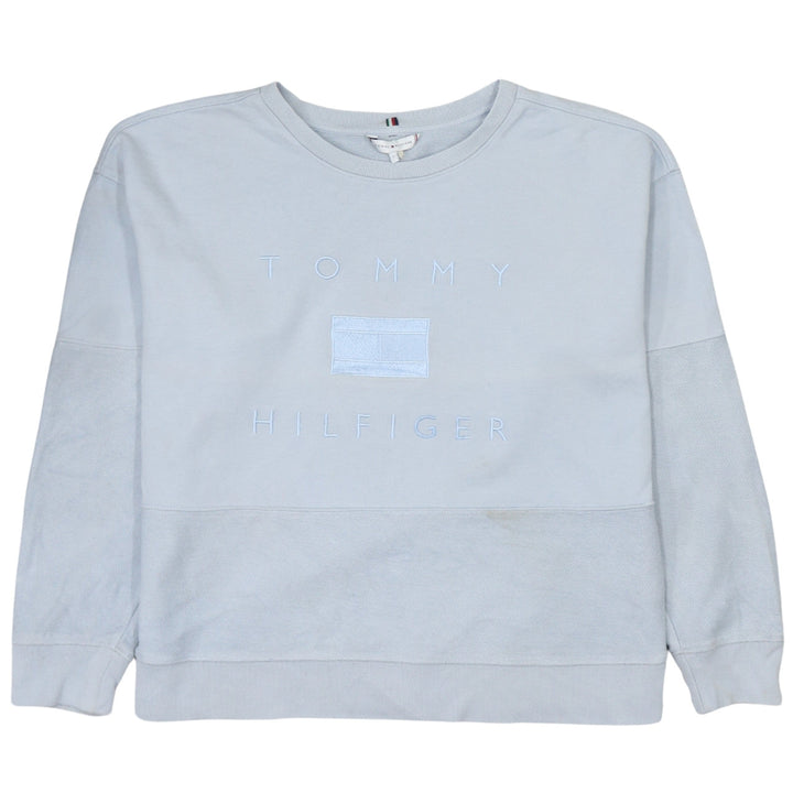Tommy Hilfiger Men's Grey Embroidered Logo Sweatshirt L Pullover