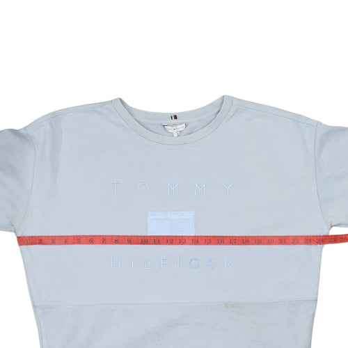 Tommy Hilfiger Men's Grey Embroidered Logo Sweatshirt L Pullover