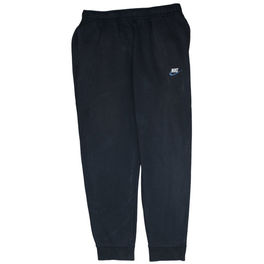 Nike Men's Black Fleece Sweatpants L Regular Fit Cuffed Joggers