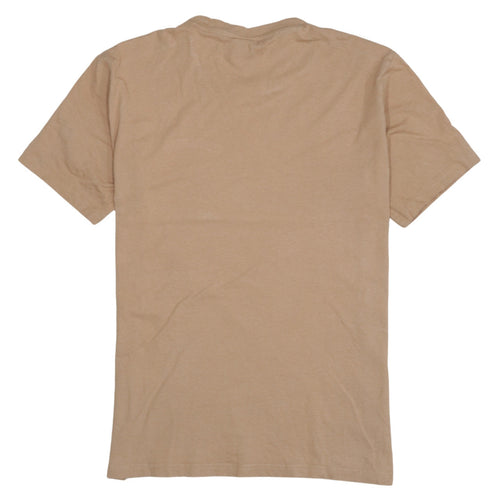 Champion Men's Beige Embroidered Logo Short Sleeve T-Shirt Size S