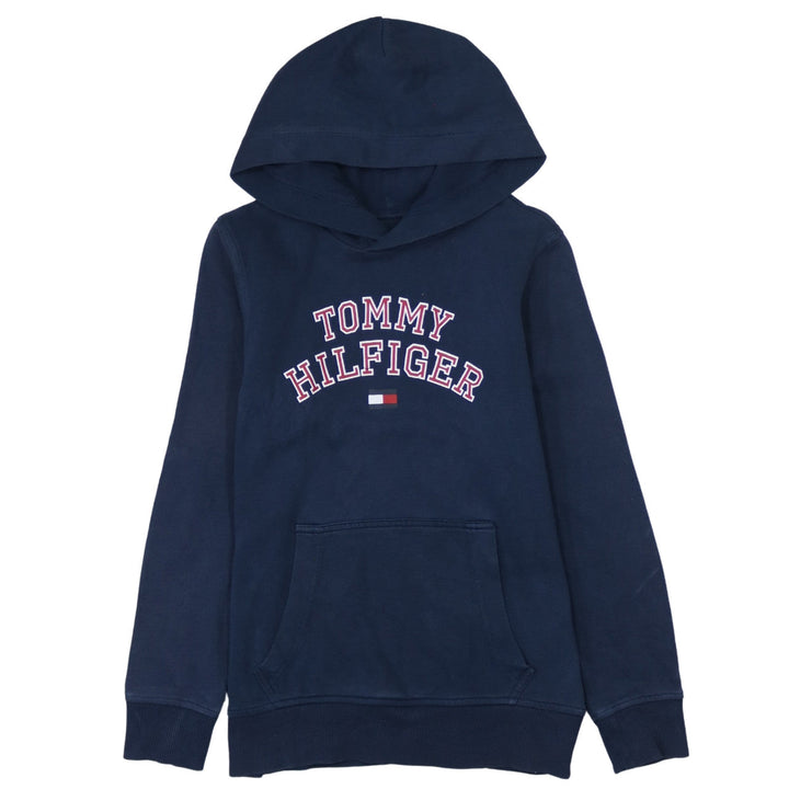 Tommy Hilfiger Boys Navy Pullover Hoodie Size 152 Cotton Blend