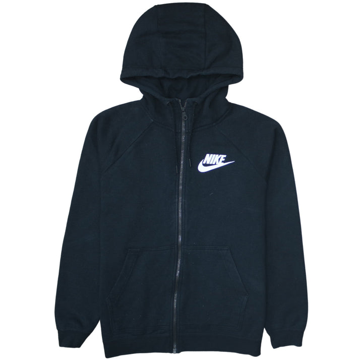 Nike Men's Black M Full Zip Hoodie with Logo and Pockets