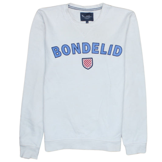 Bondelid Women's White Crew Neck Pullover Sweatshirt Size S