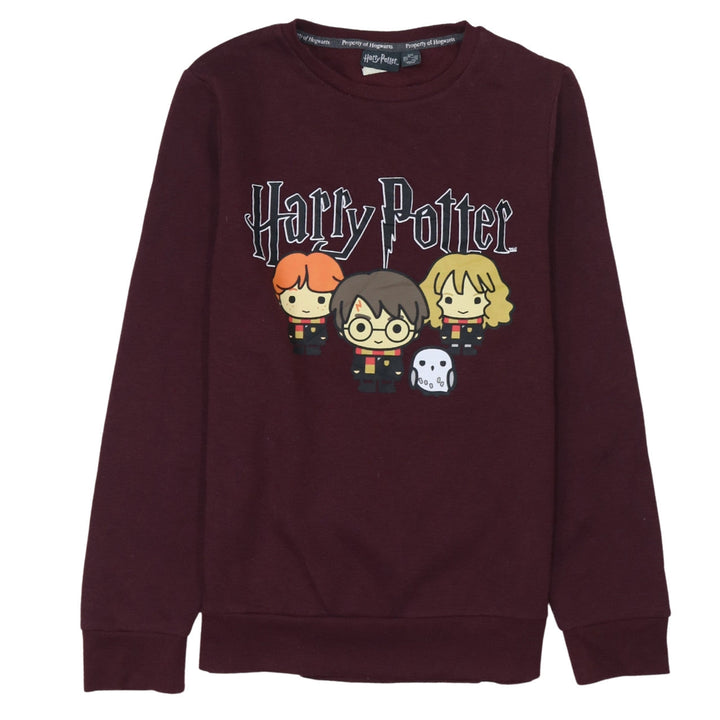Primark Harry Potter Burgundy Sweatshirt Women 2XS Crew Neck Pullover