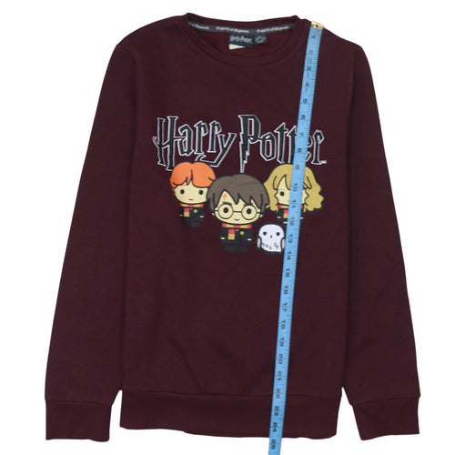 Primark Harry Potter Burgundy Sweatshirt Women 2XS Crew Neck Pullover
