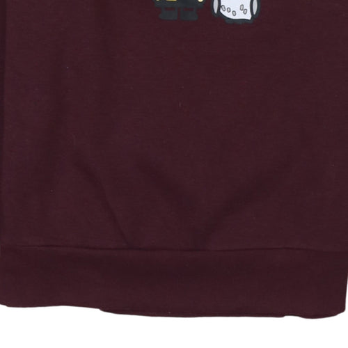 Primark Harry Potter Burgundy Sweatshirt Women 2XS Crew Neck Pullover