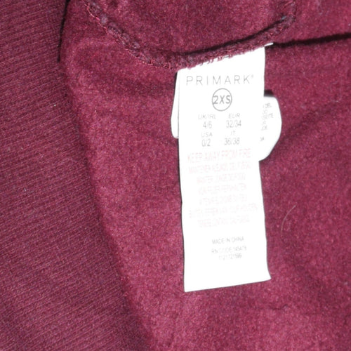 Primark Harry Potter Burgundy Sweatshirt Women 2XS Crew Neck Pullover