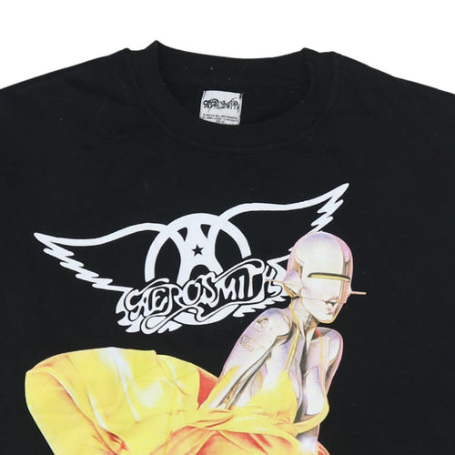 Primark Women’s Black Aerosmith Graphic Pullover Sweatshirt XS