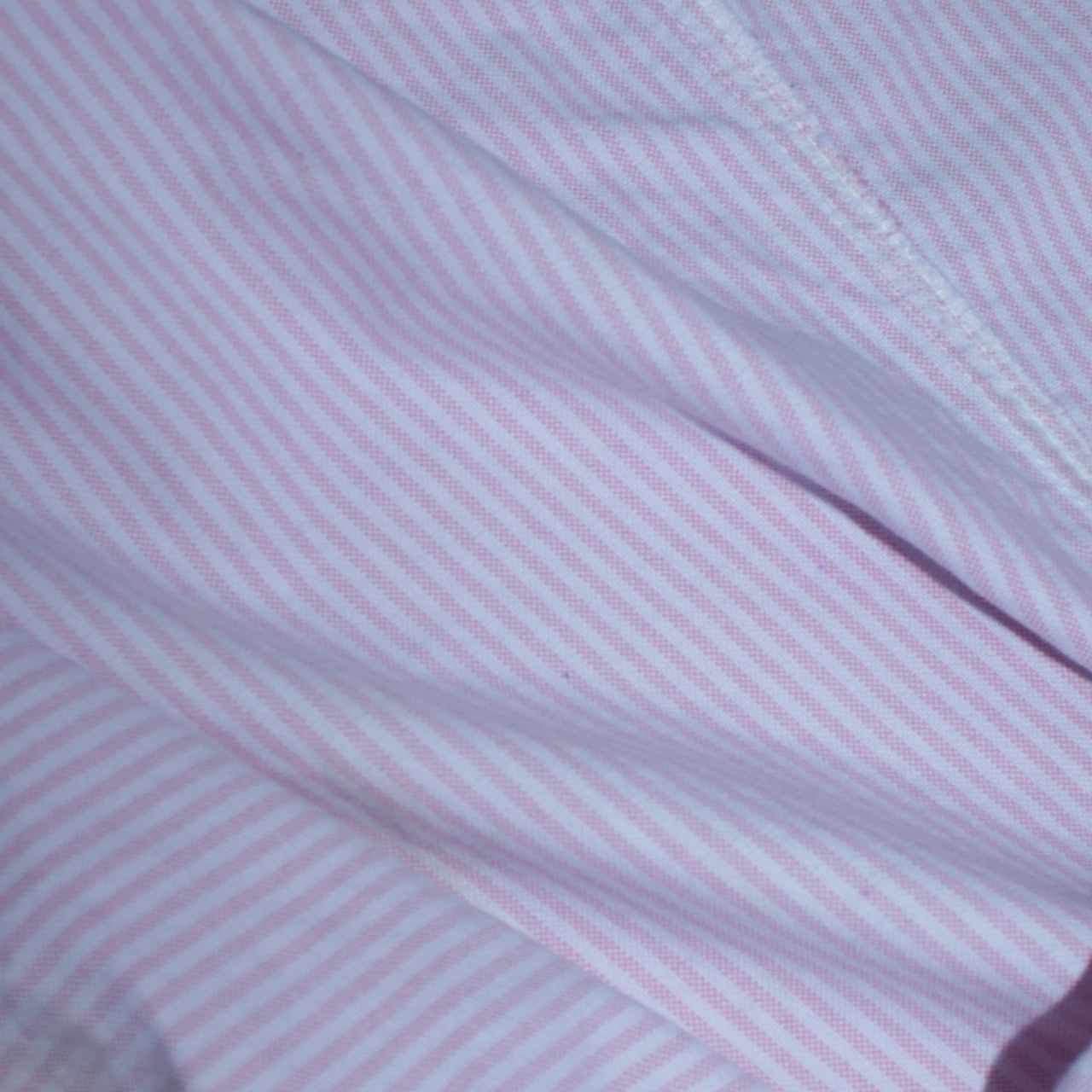 Ralph Lauren Men's Pink Slim Fit Striped Cotton Button-Up Shirt - M